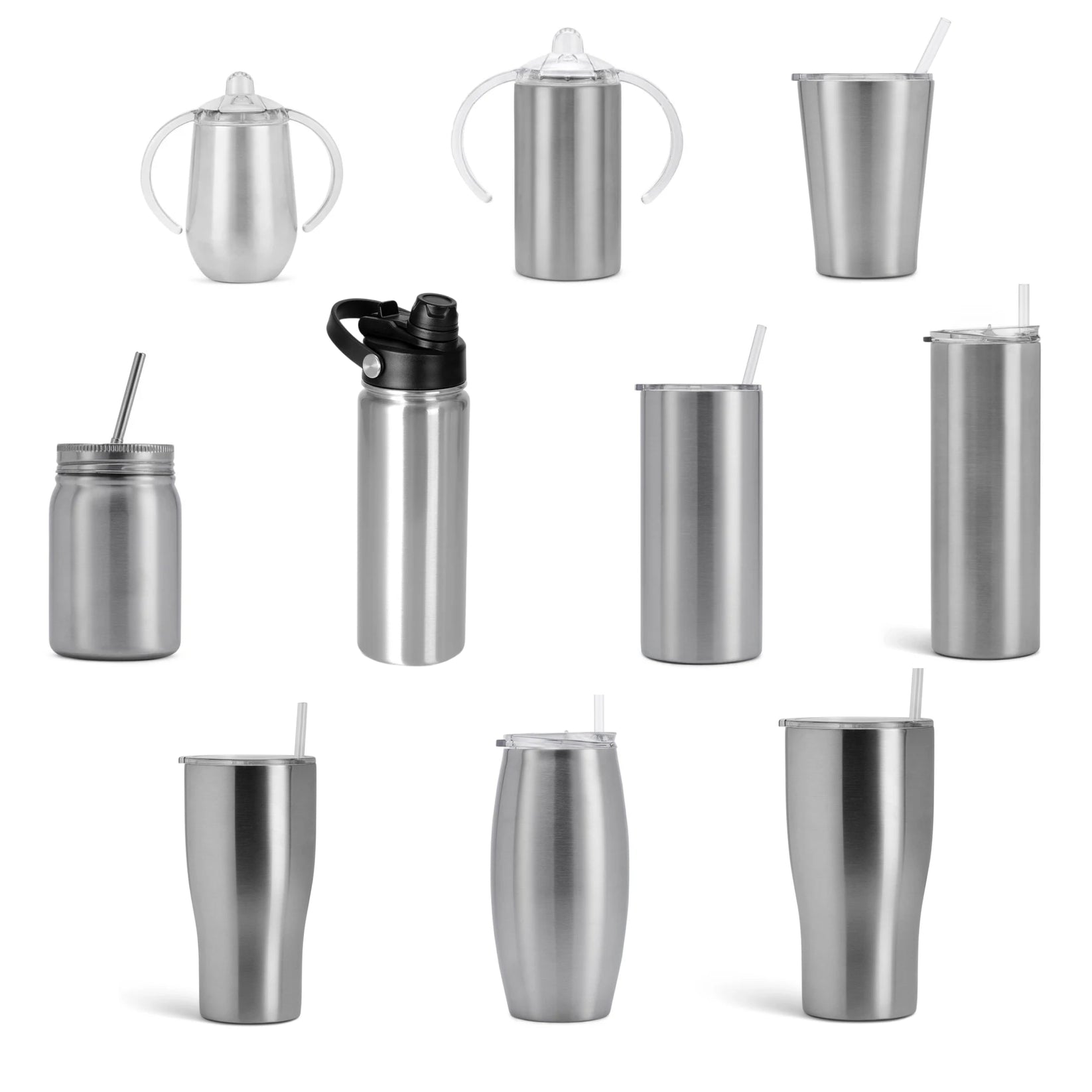 stainless steel tumbler and cup pack