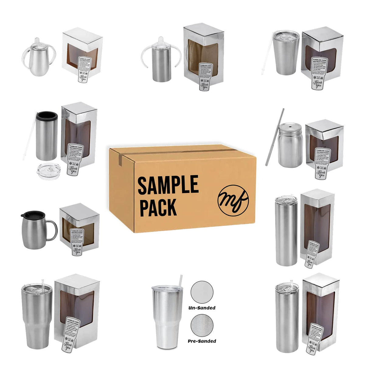 Stainless Steel Tumbler 10 Pack
