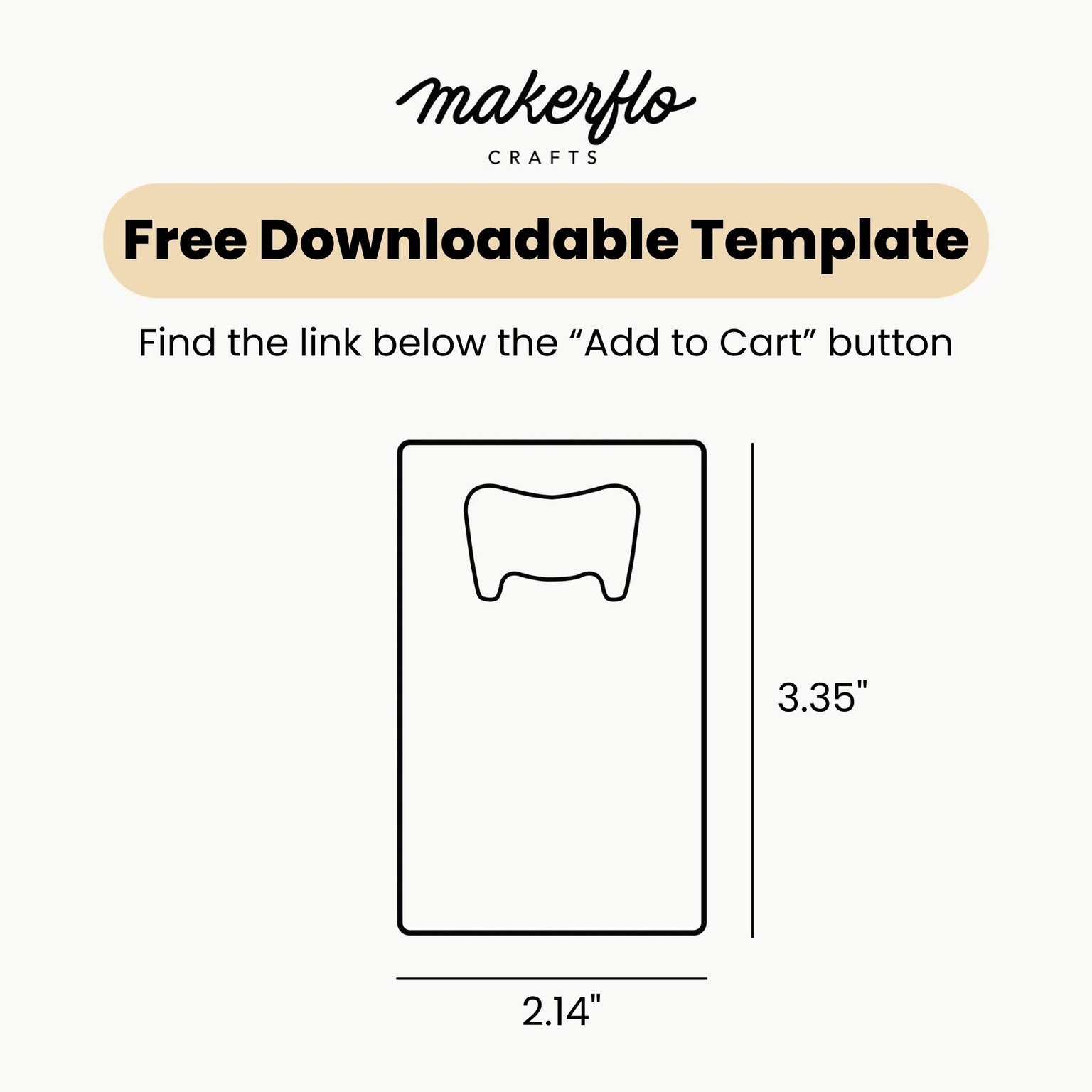 sublimation bottle opener dimensions and design template