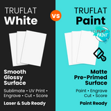 Comparison between Truflat White and Truflat Paint surface and finish