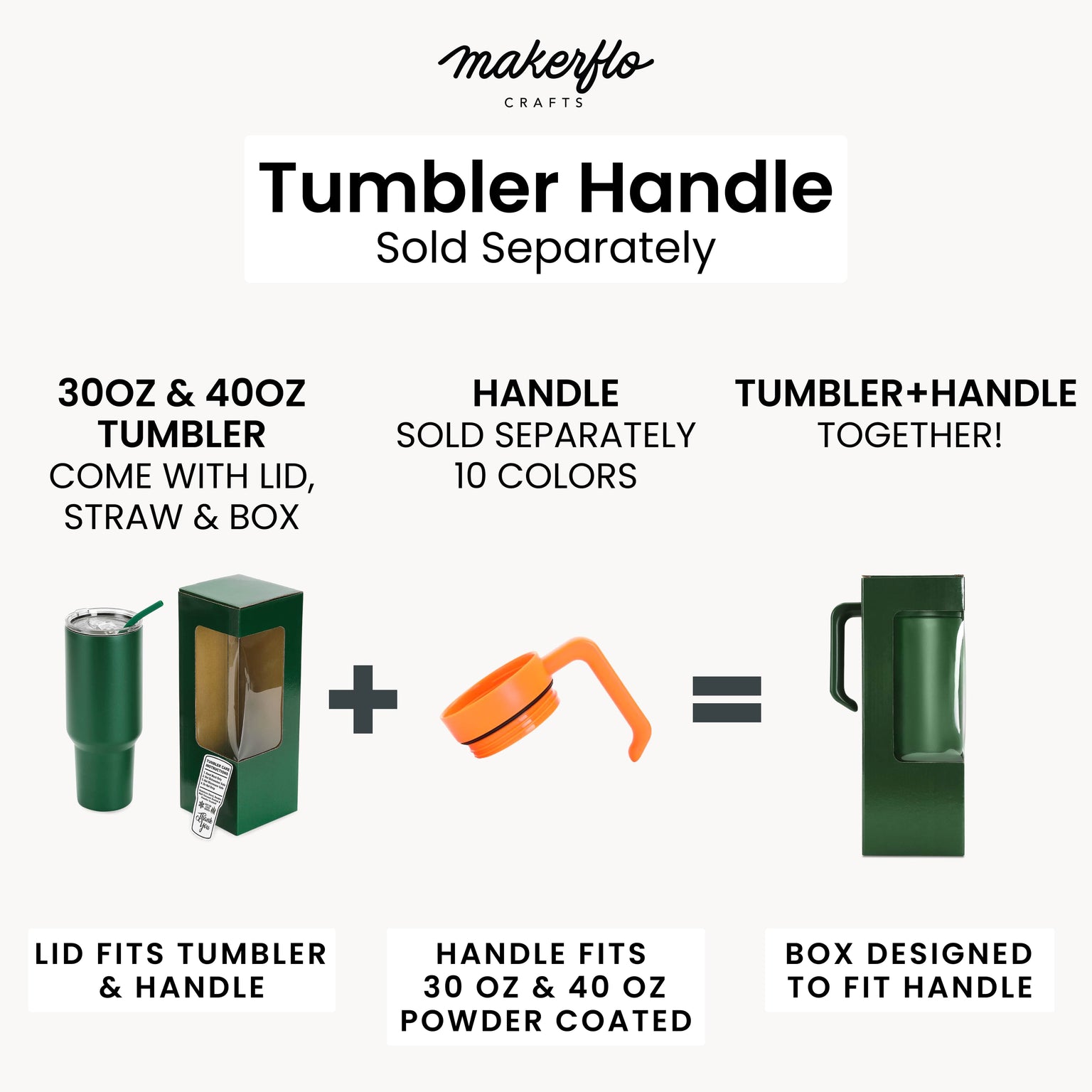 tumbler handle for tumblers