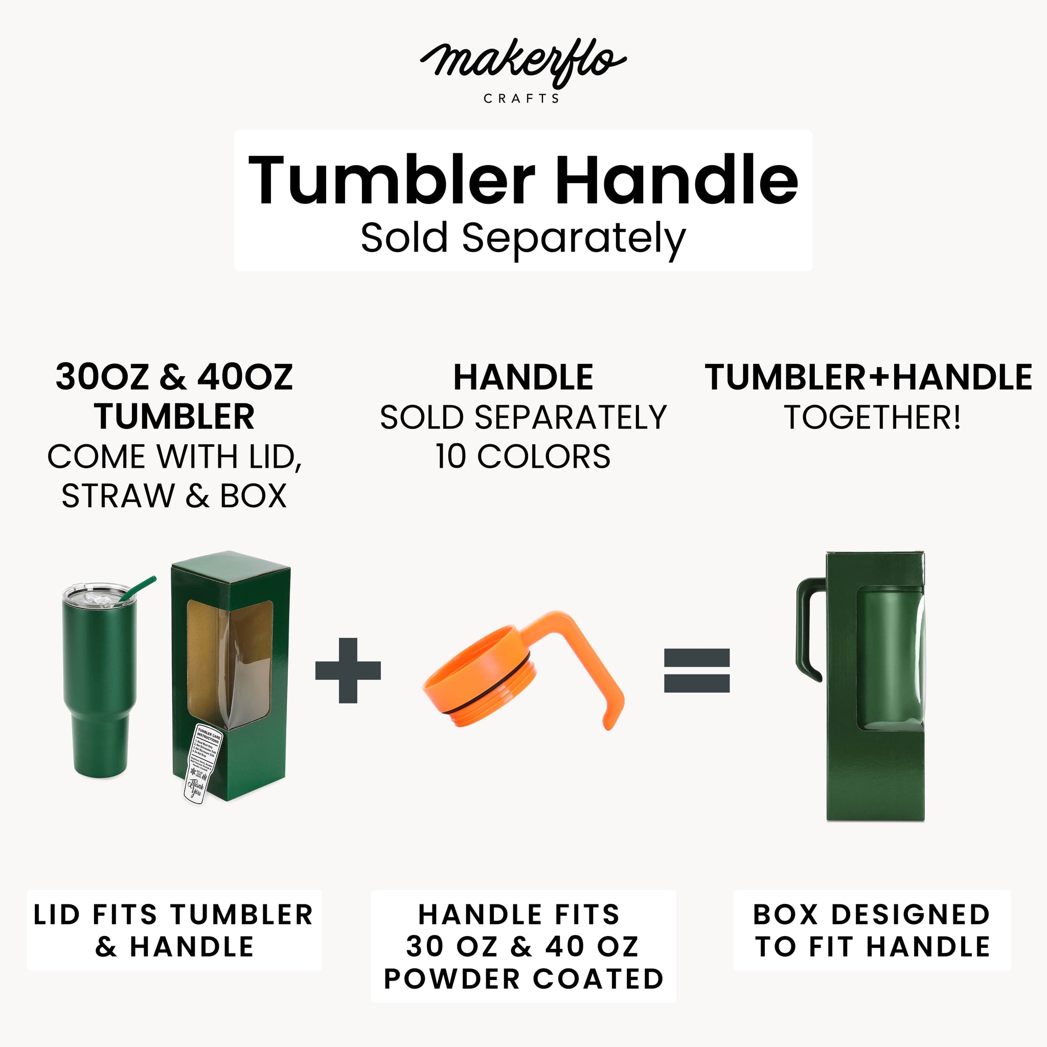 tumbler handle for tumblers