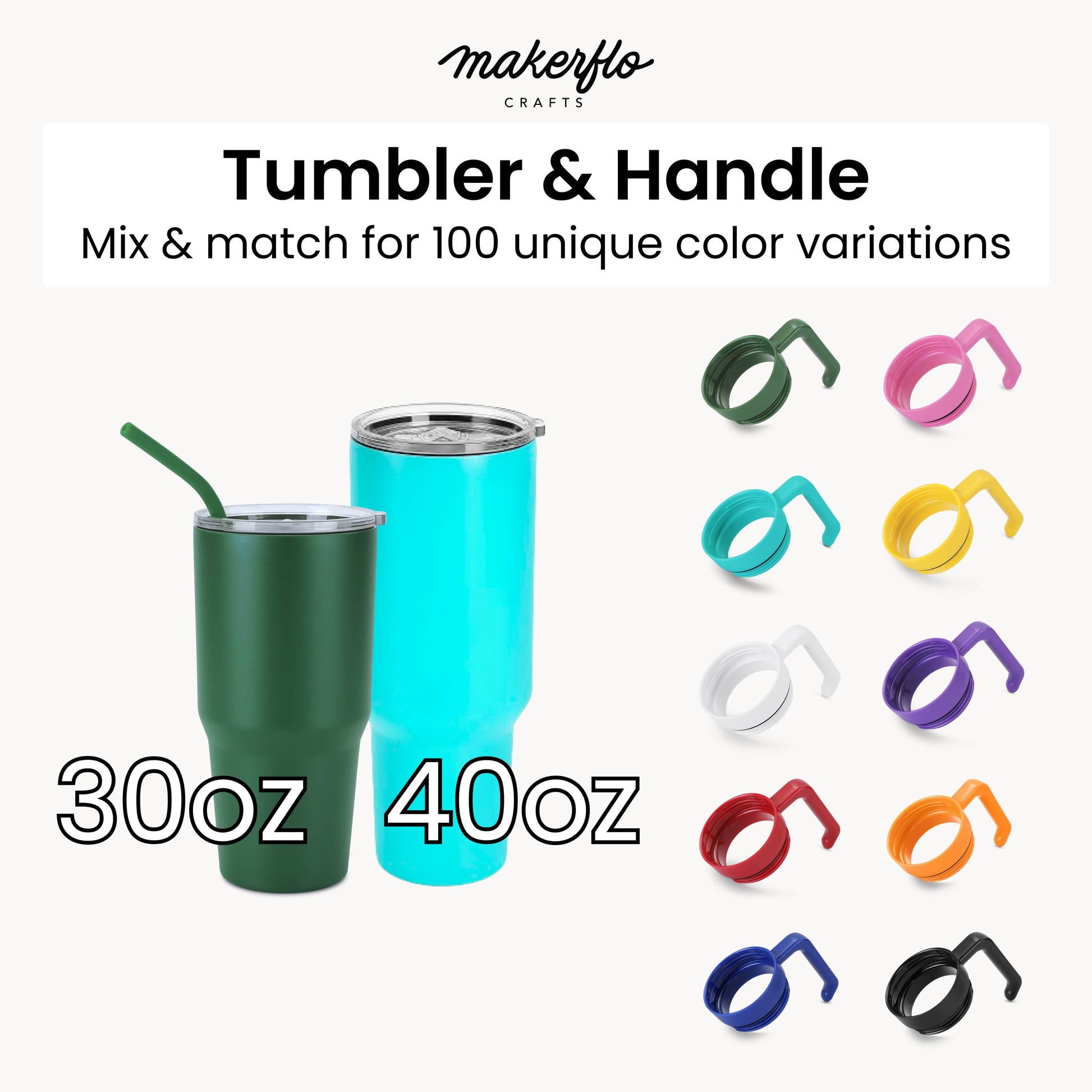 tumbler and handles
