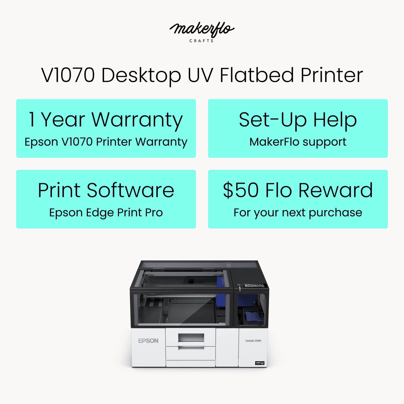 Epson V1070 UV printer highlights