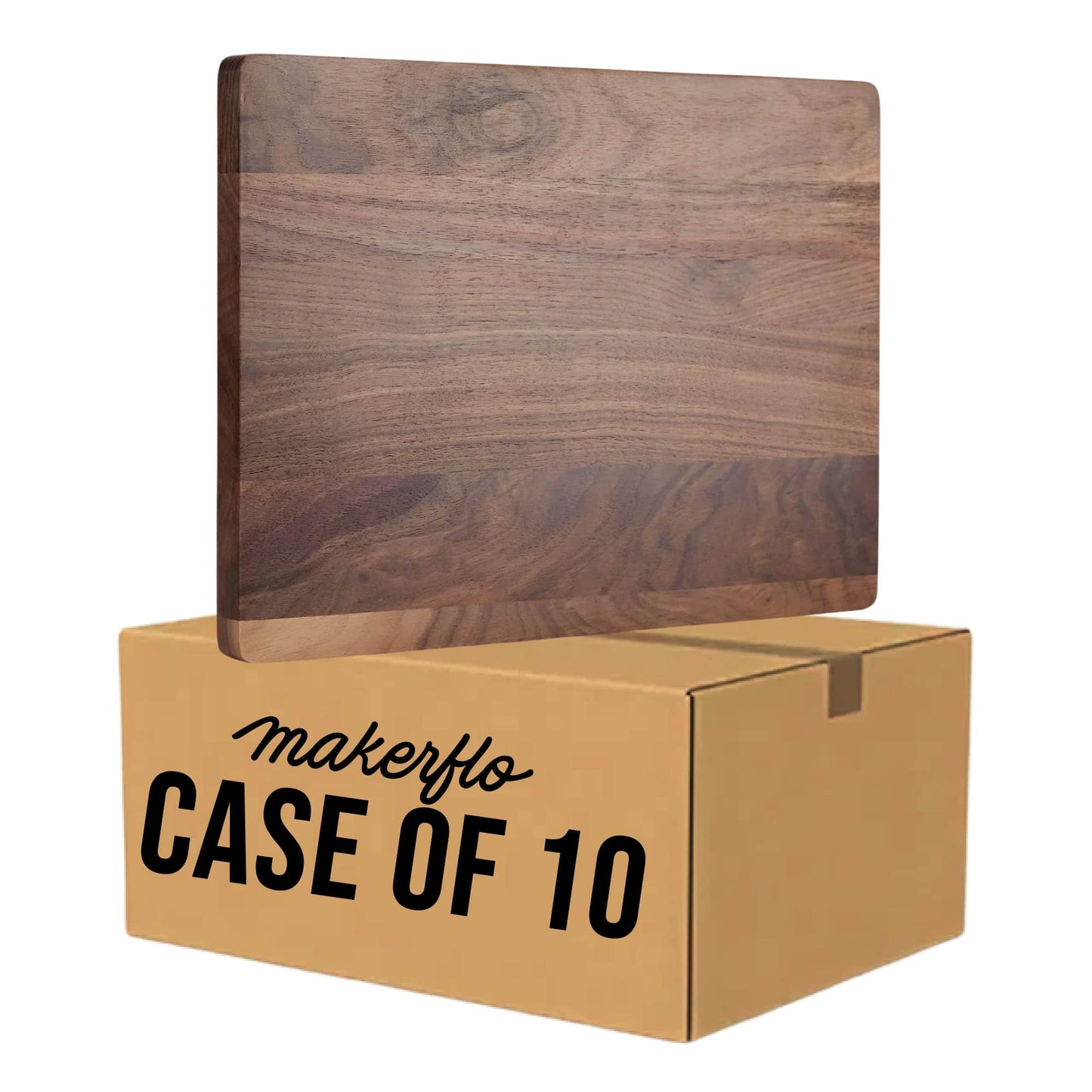 bulk walnut wood cutting board, case of 10