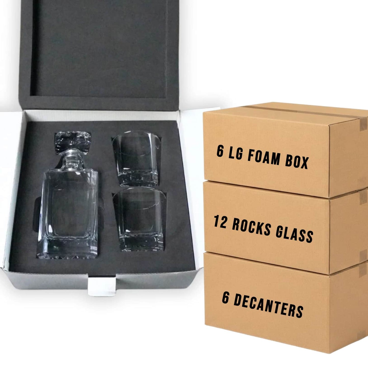 2 Glass Decanter Set