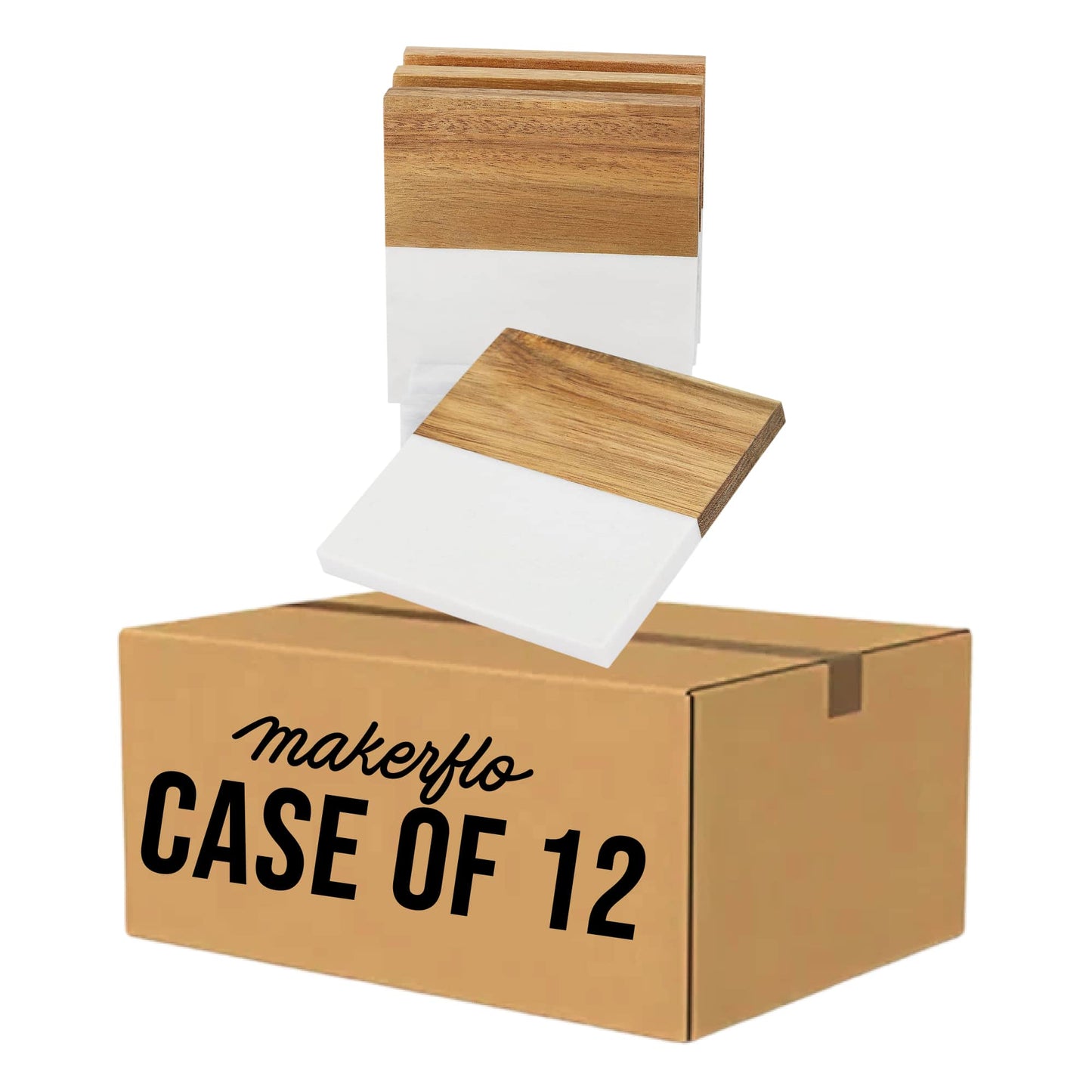 Marble and Wood Coasters