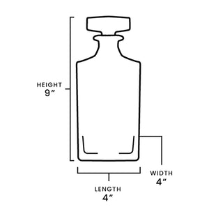whiskey decanter dimensions