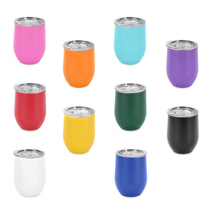 wine tumblers, 12oz, 10 powder coated colors
