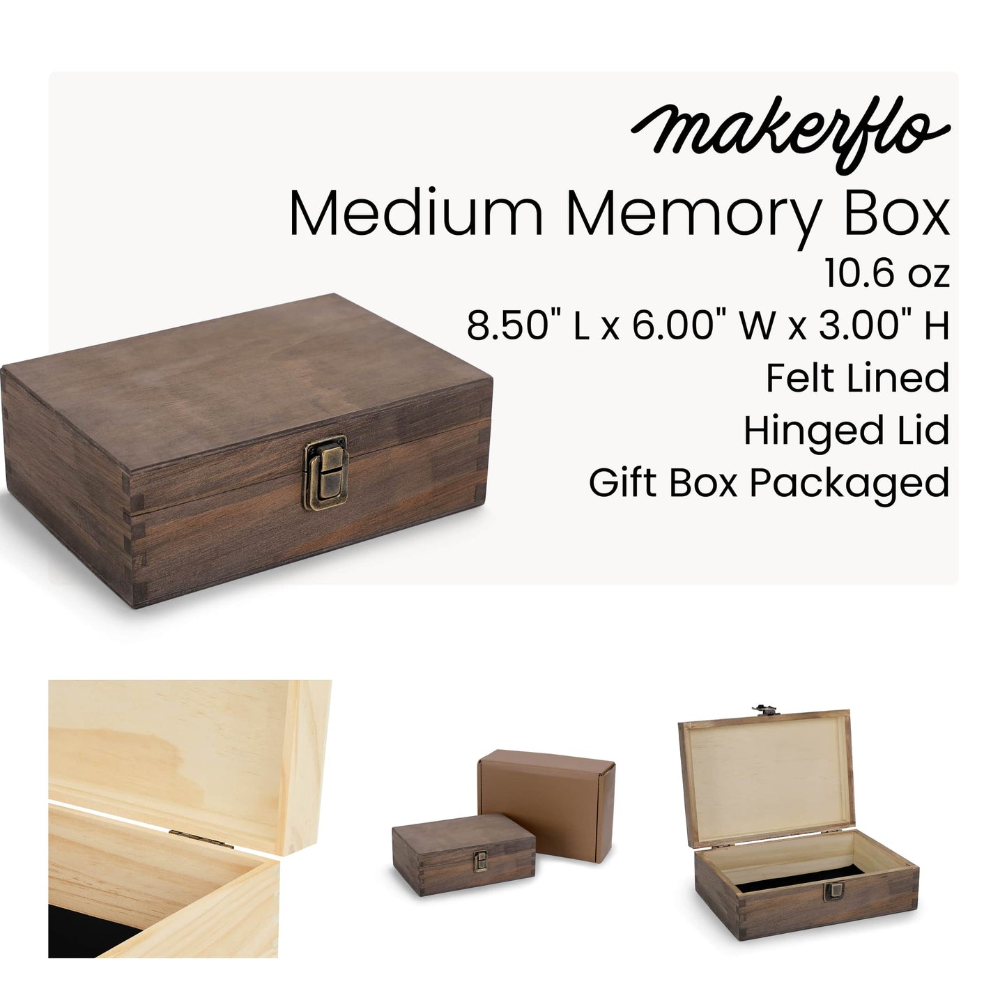 Wood Memory Boxes, Medium