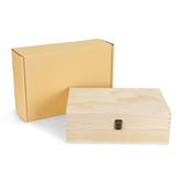 wood keepsake box, natural, with gift box