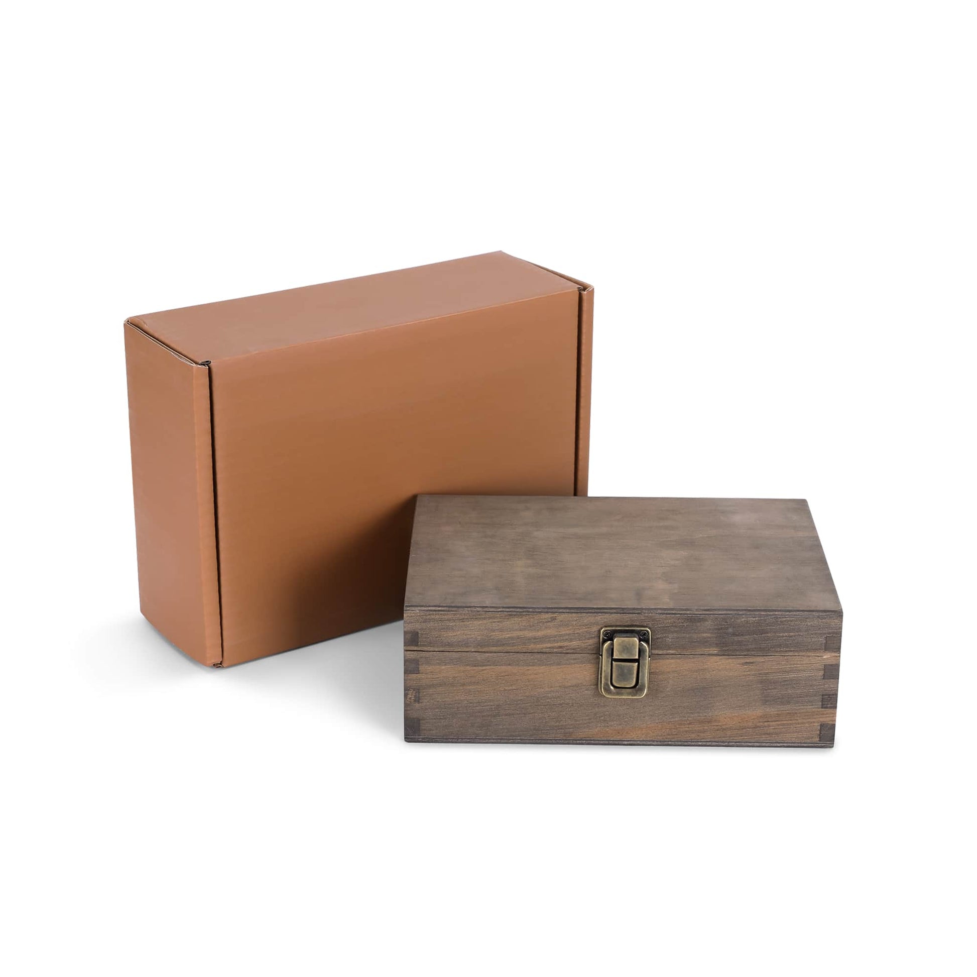wood memory box, walnut