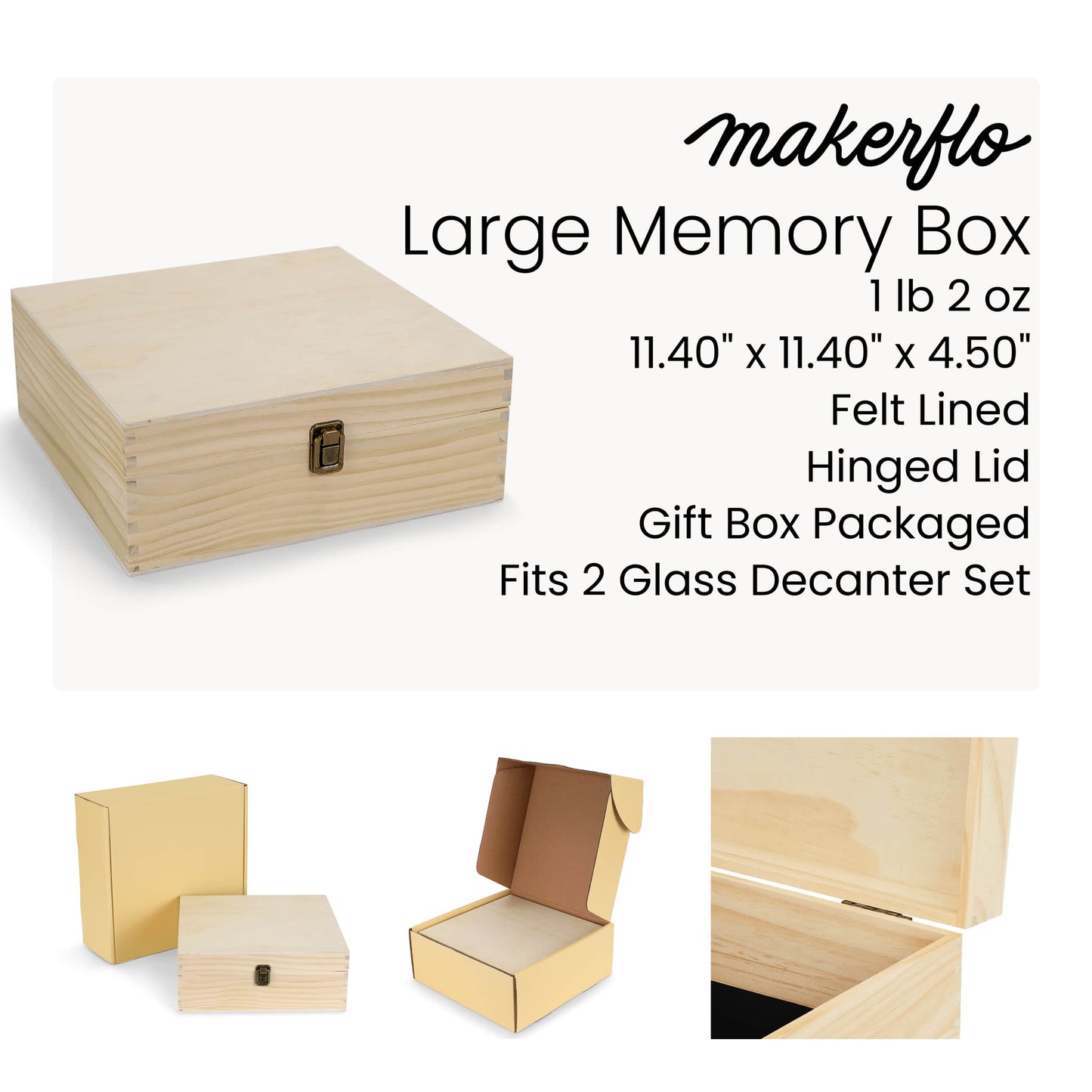 Wood Memory Boxes, Large