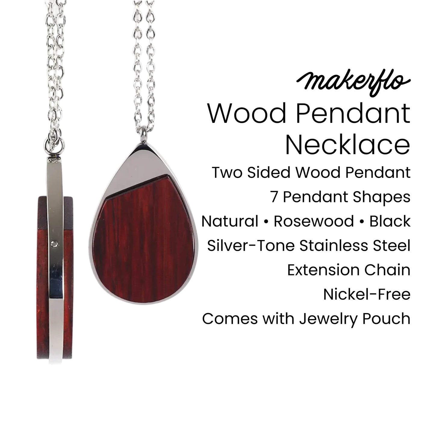 Wood Pendant Necklace