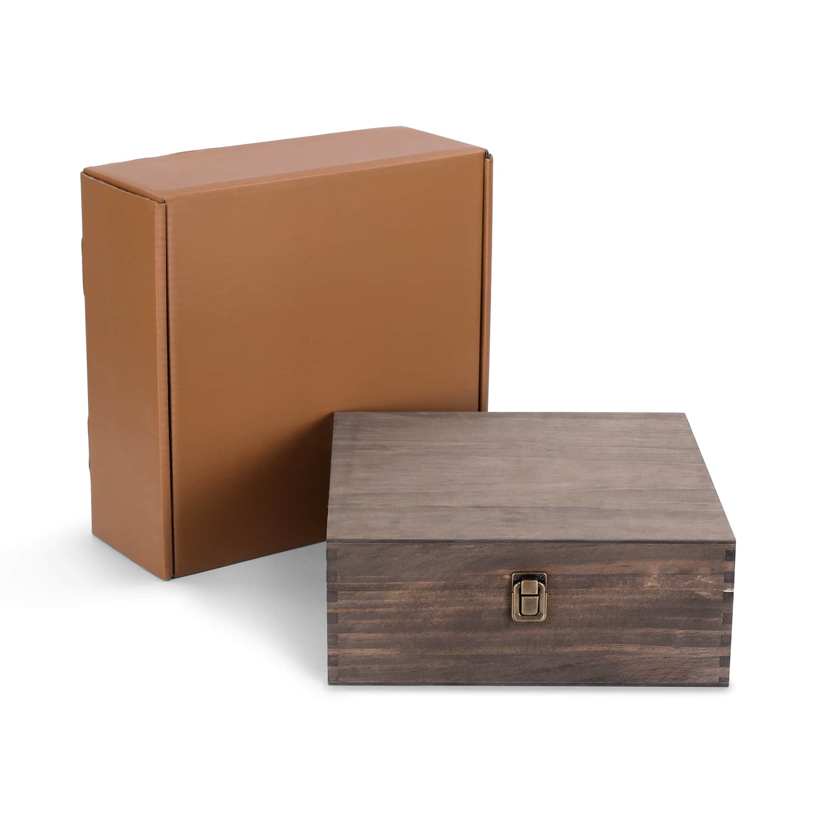 wood storage box, walnut, with gift box