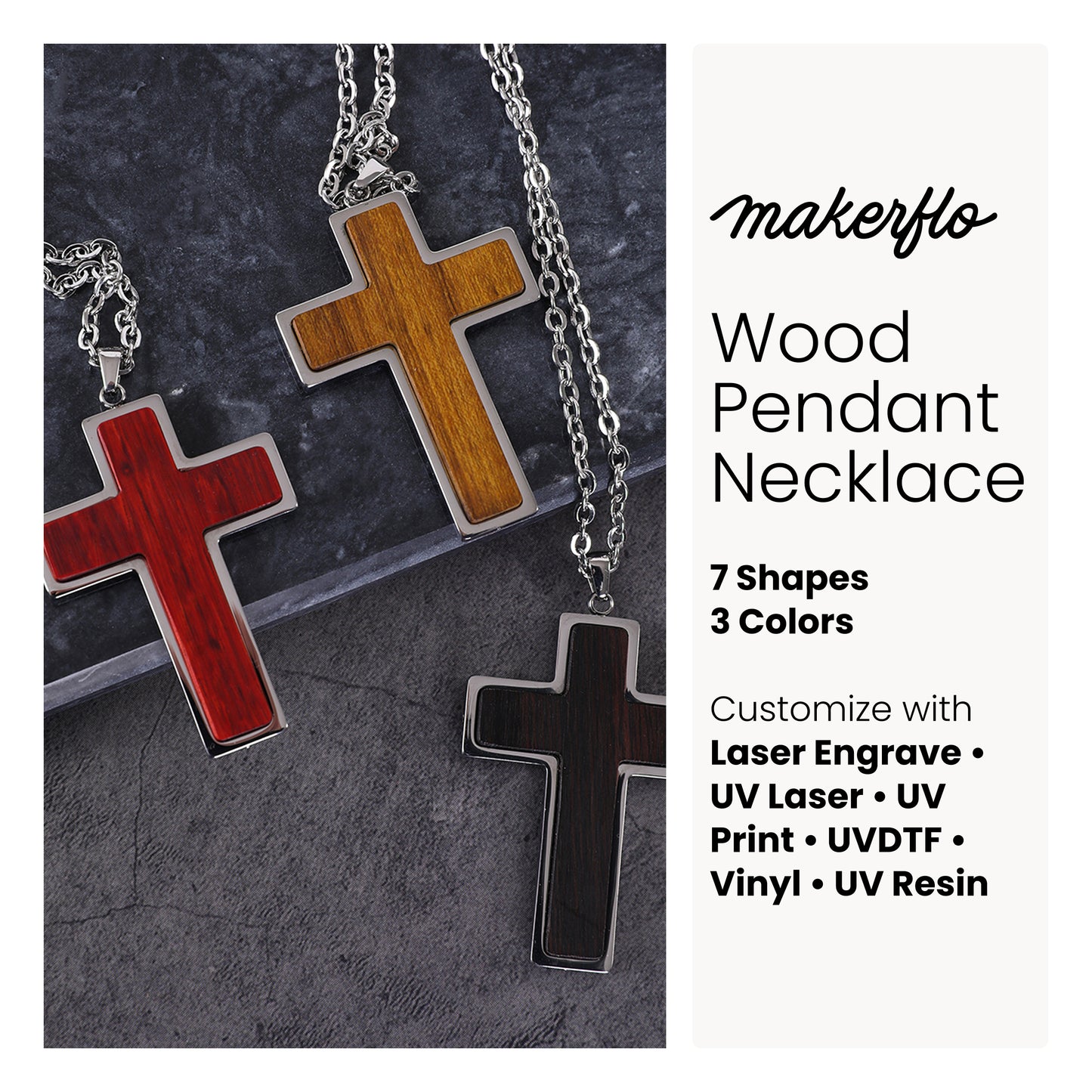 Wood Pendant Necklace