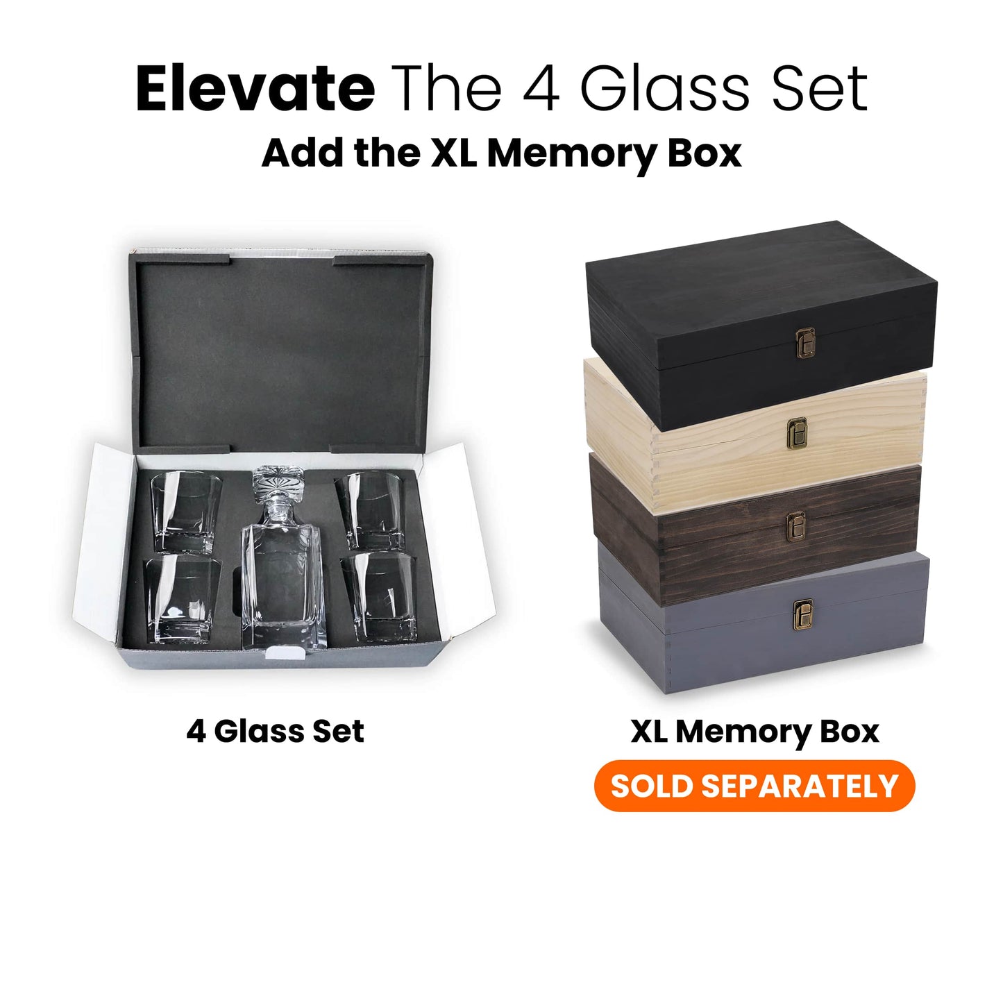 4 Glass Decanter Set
