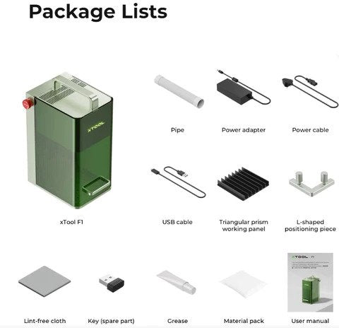 xtool f1 package list