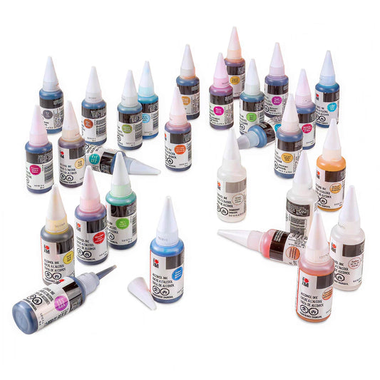alcohol ink set, bundle of 71 colors