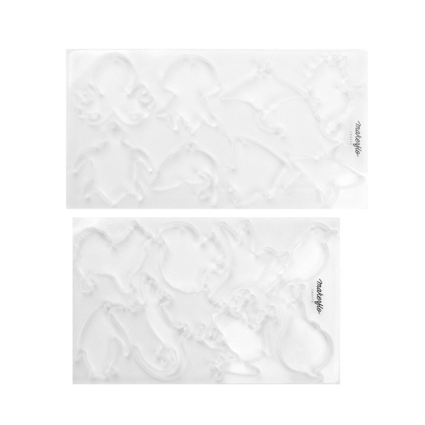 resin mold trays, animal set