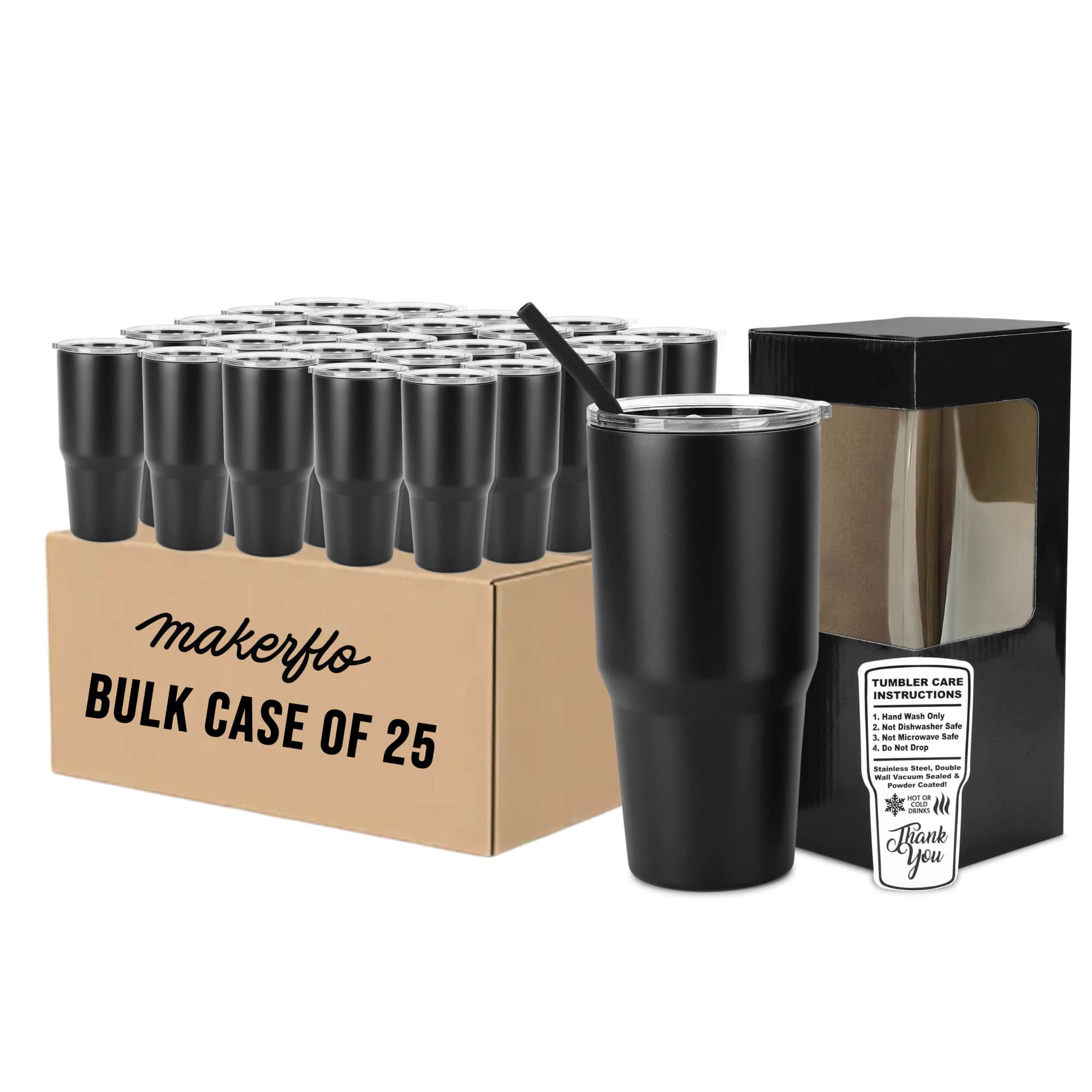 bulk 30oz tumbler, black