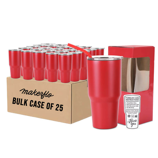 bulk 30oz tumbler, red