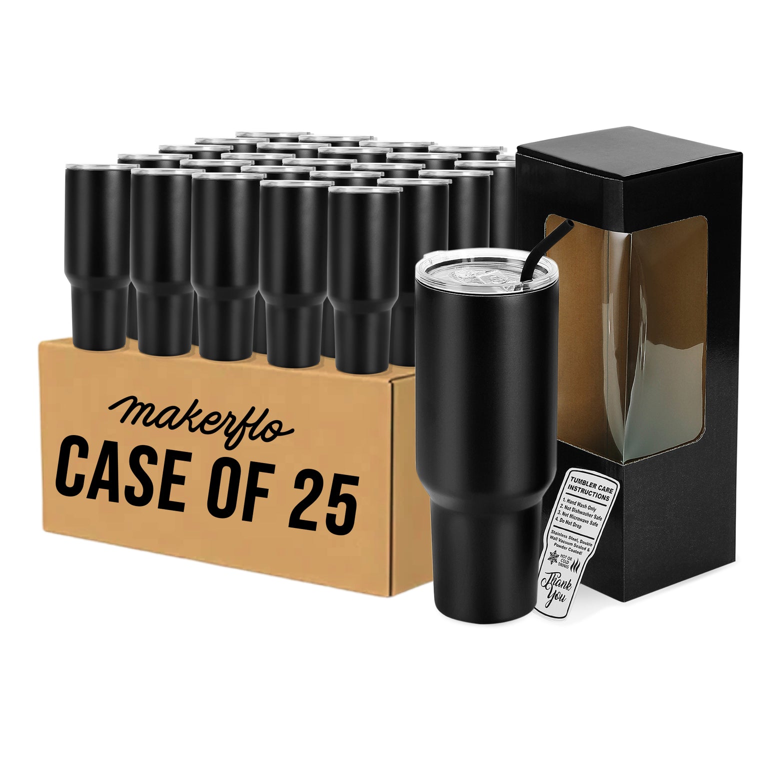bulk 40oz tumbler black