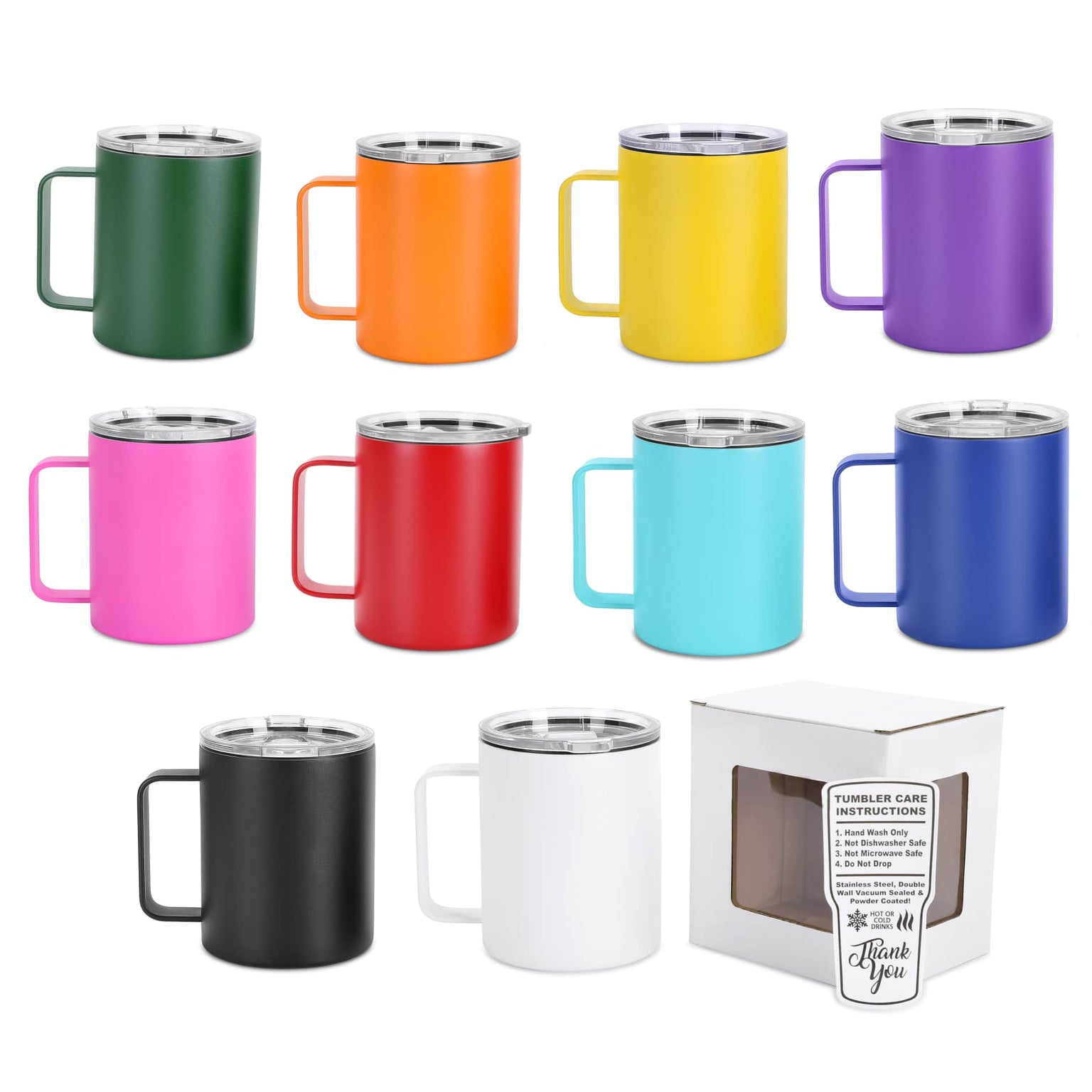 powder coated coffee mugs, all colors