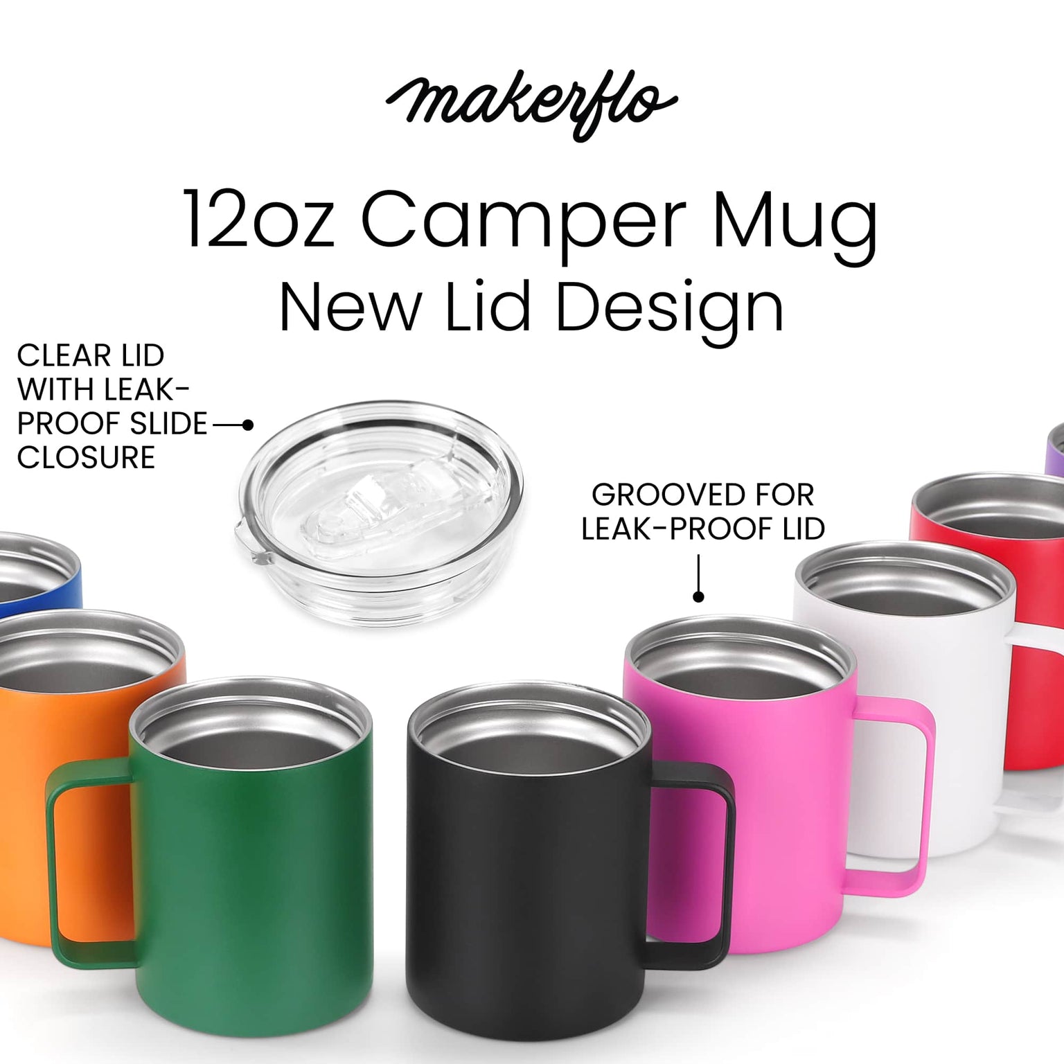 coffee mug with handle and leak-proof lid 
