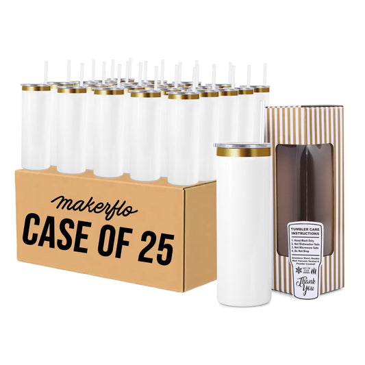 20oz Skinny Gold & Handle