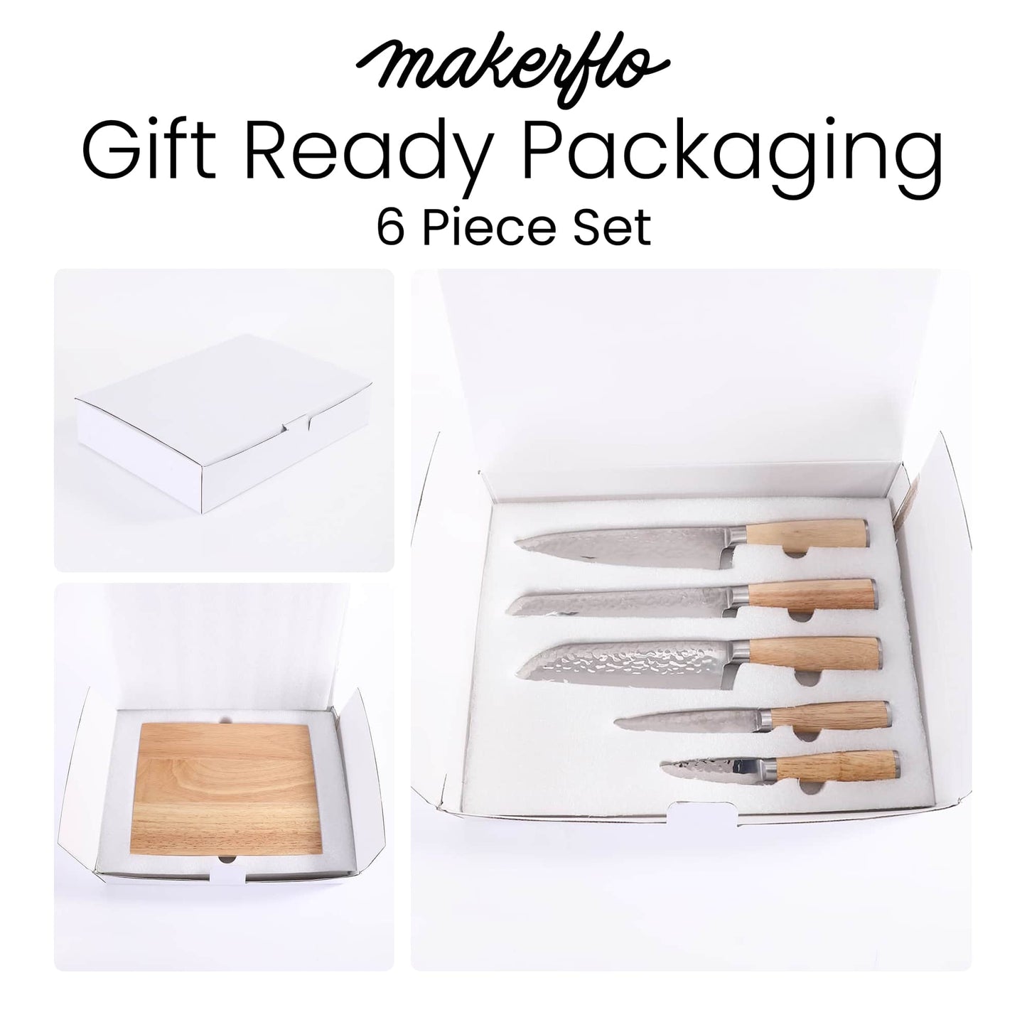 Kitchen Knife Set with Magnetic Block Stand