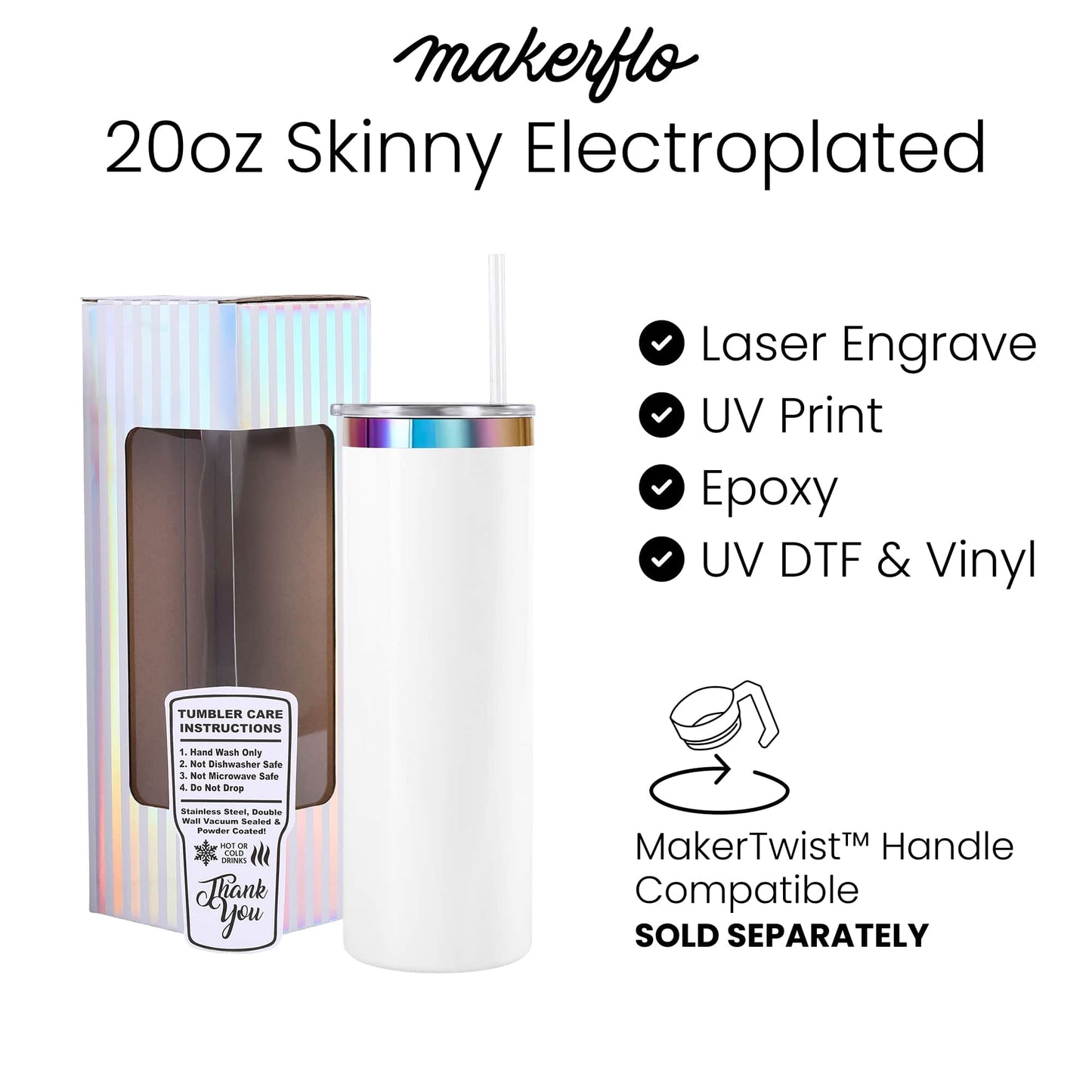 20oz Skinny Electroplated Tumbler