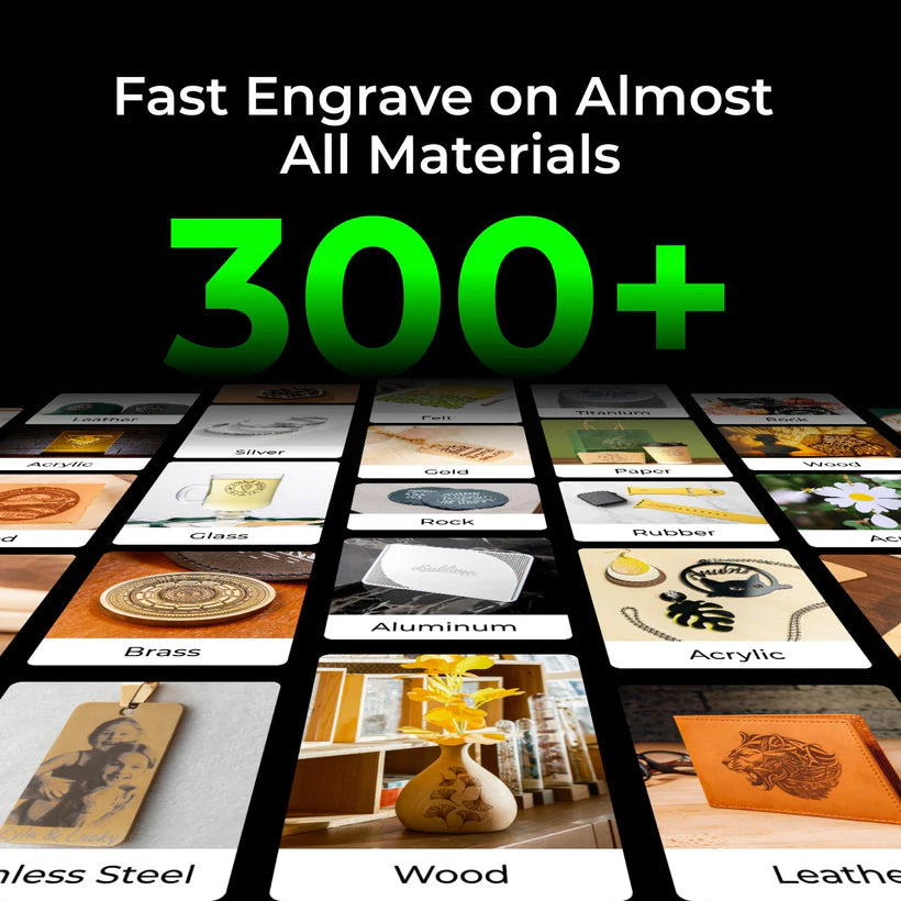 xtool laser, engrave, cut 300+ materials