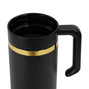 gold plate tumbler with handle, no lid