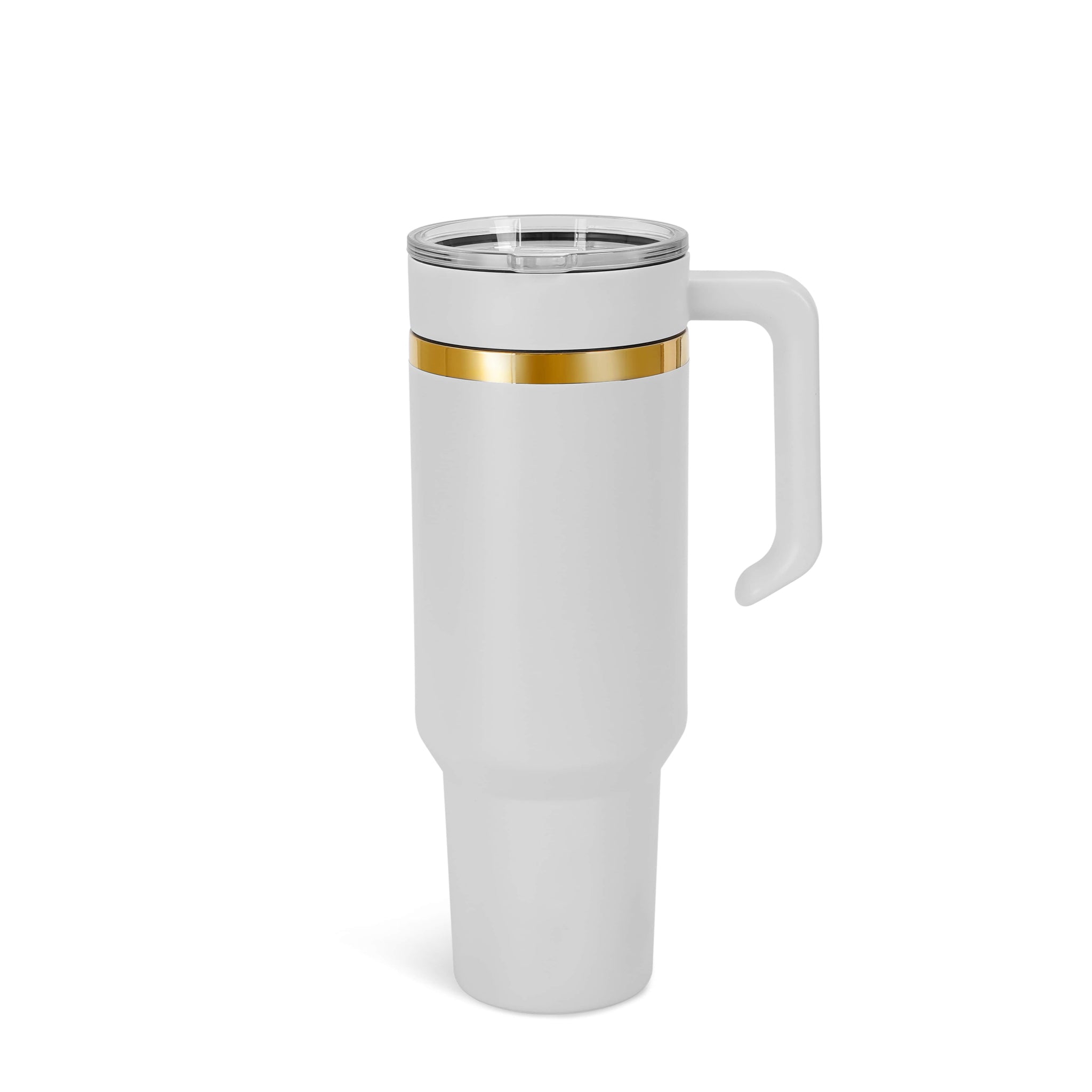 white gold plated tumbler with handle accessory