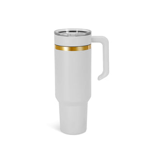 white gold plated tumbler with handle accessory