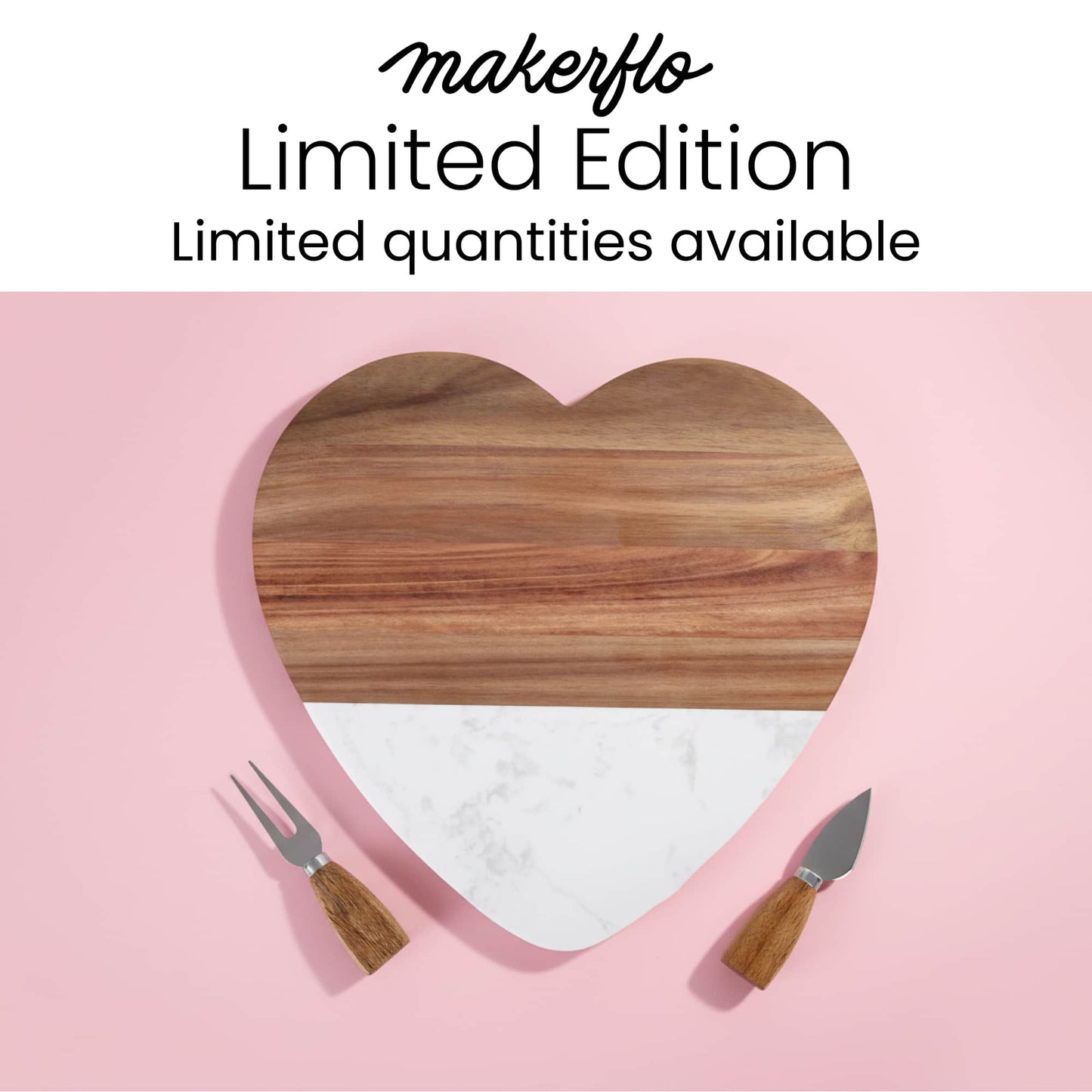 Marble Heart Shaped Serving Set