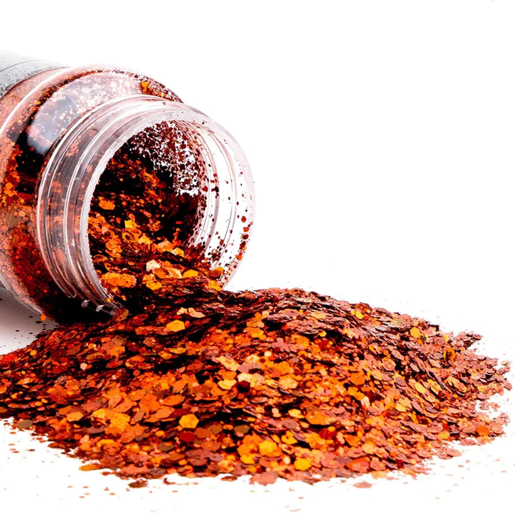 orange glitter, pumplin spice orange chunky mix