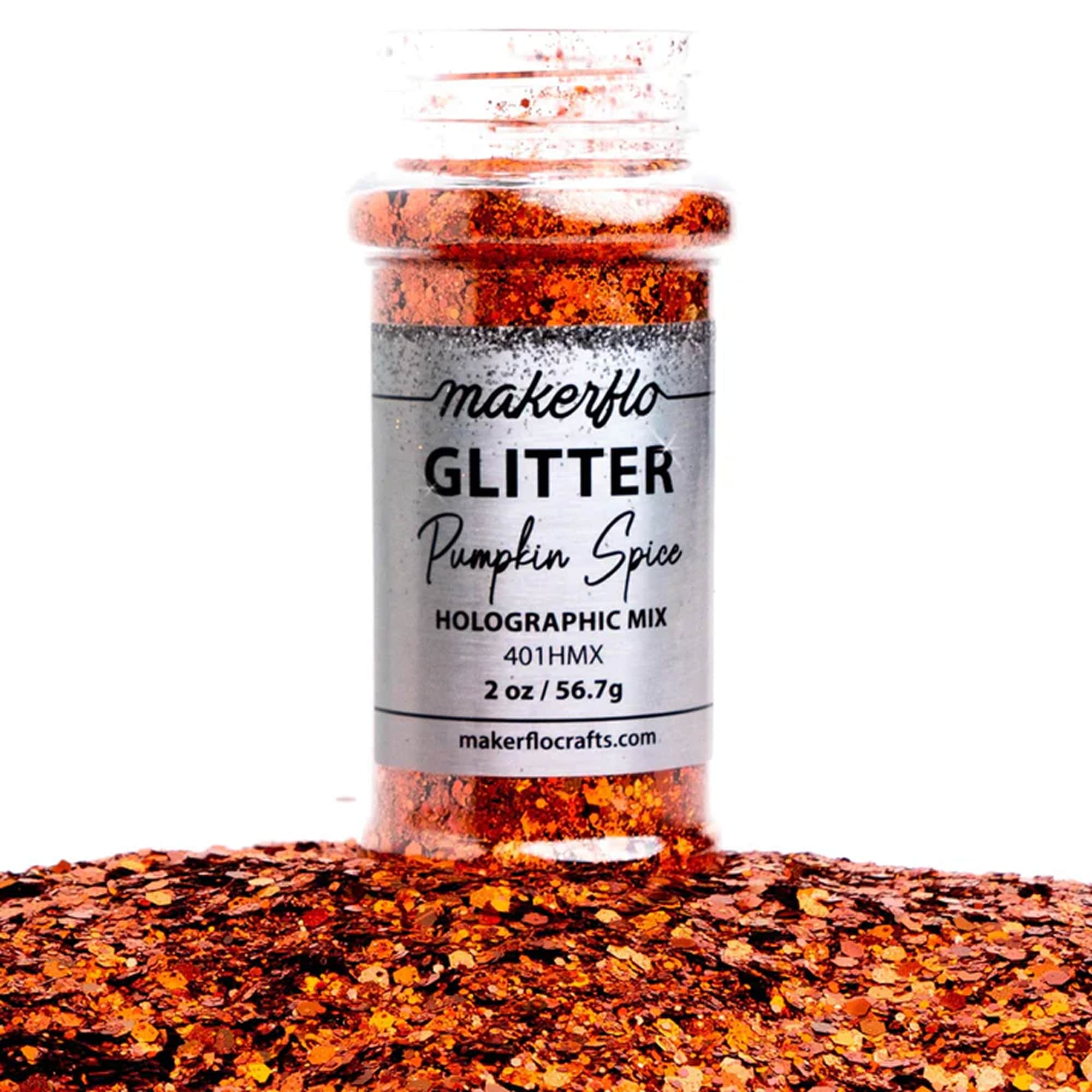 orange glitter, chunky, pumpkin spice orange