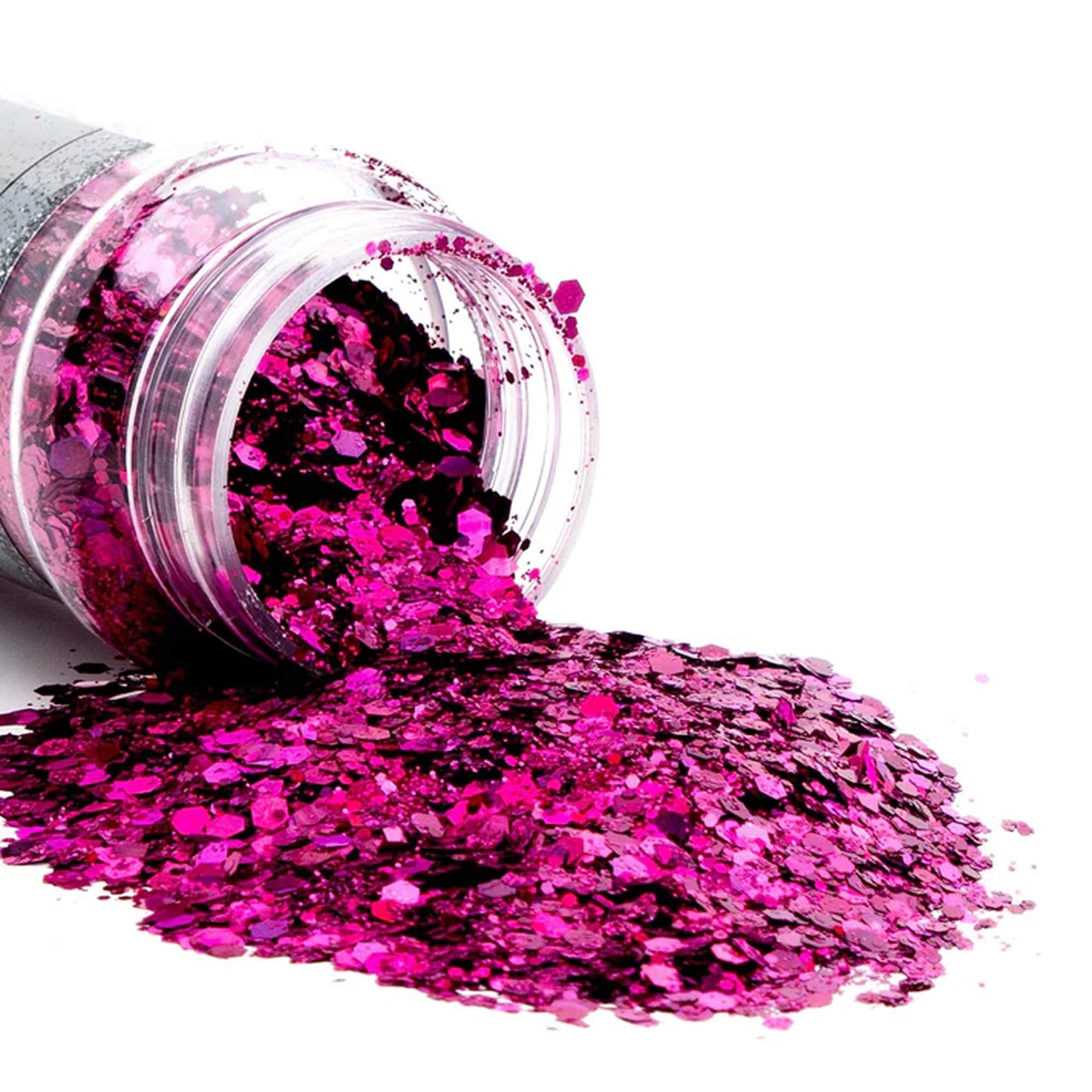 pink glitter, chunky mix, flamingo
