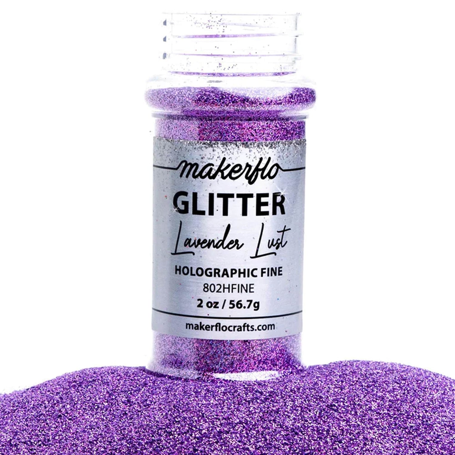 purple glitter, bottle of fine glitter, lavender lust