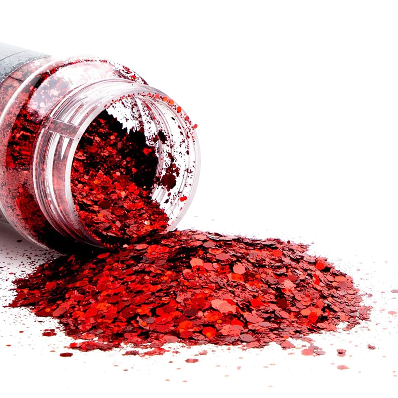 red glitter holographic chunky mix