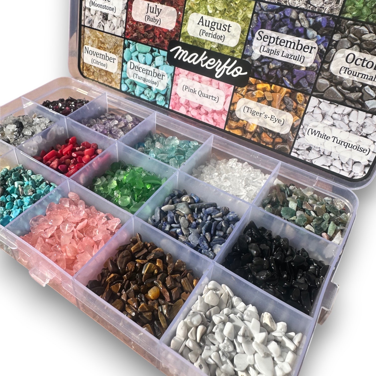 Rock Crystal Gemstone Variety Pack Birthstone Edition