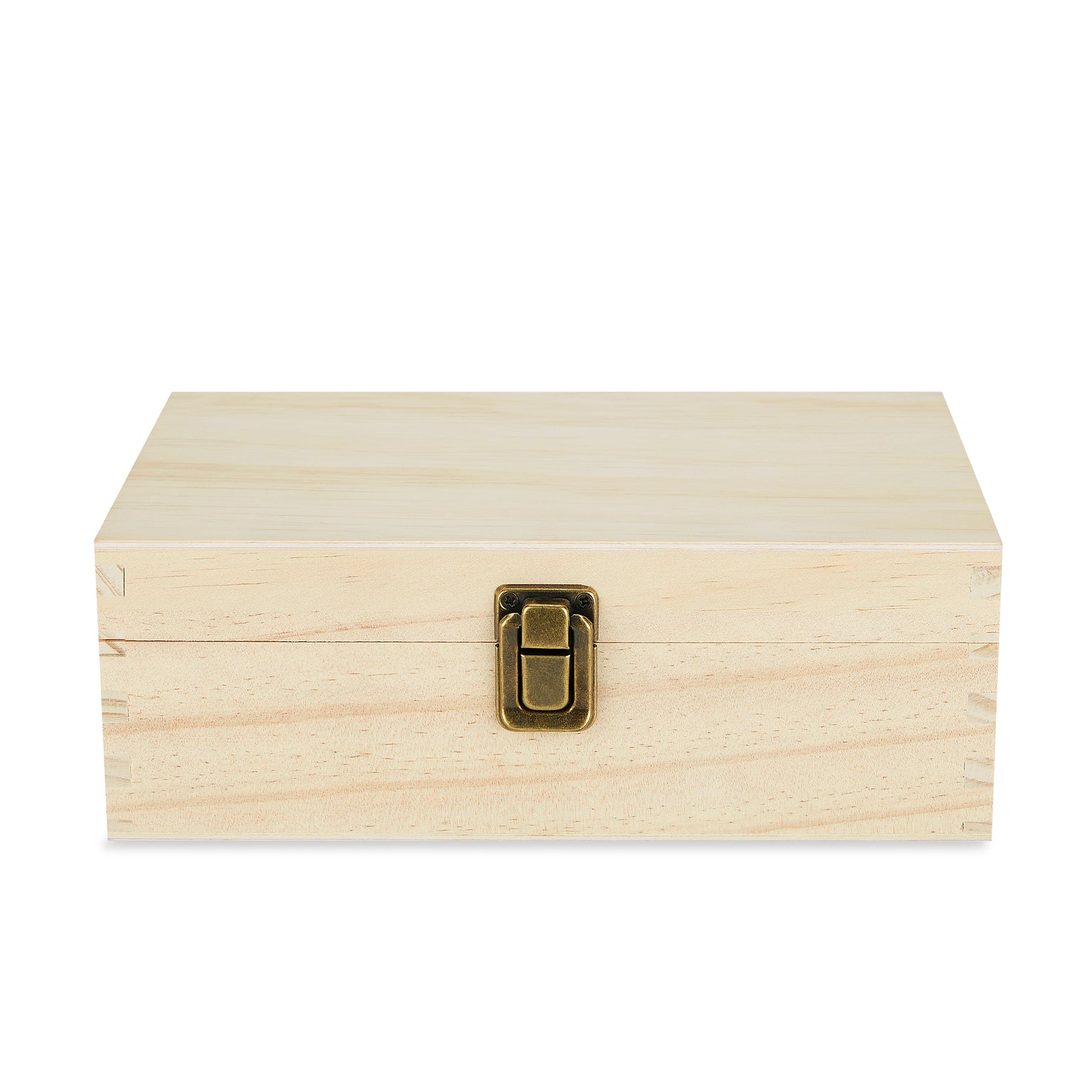 unfinished natural, pine wood memory box laser blank - medium size