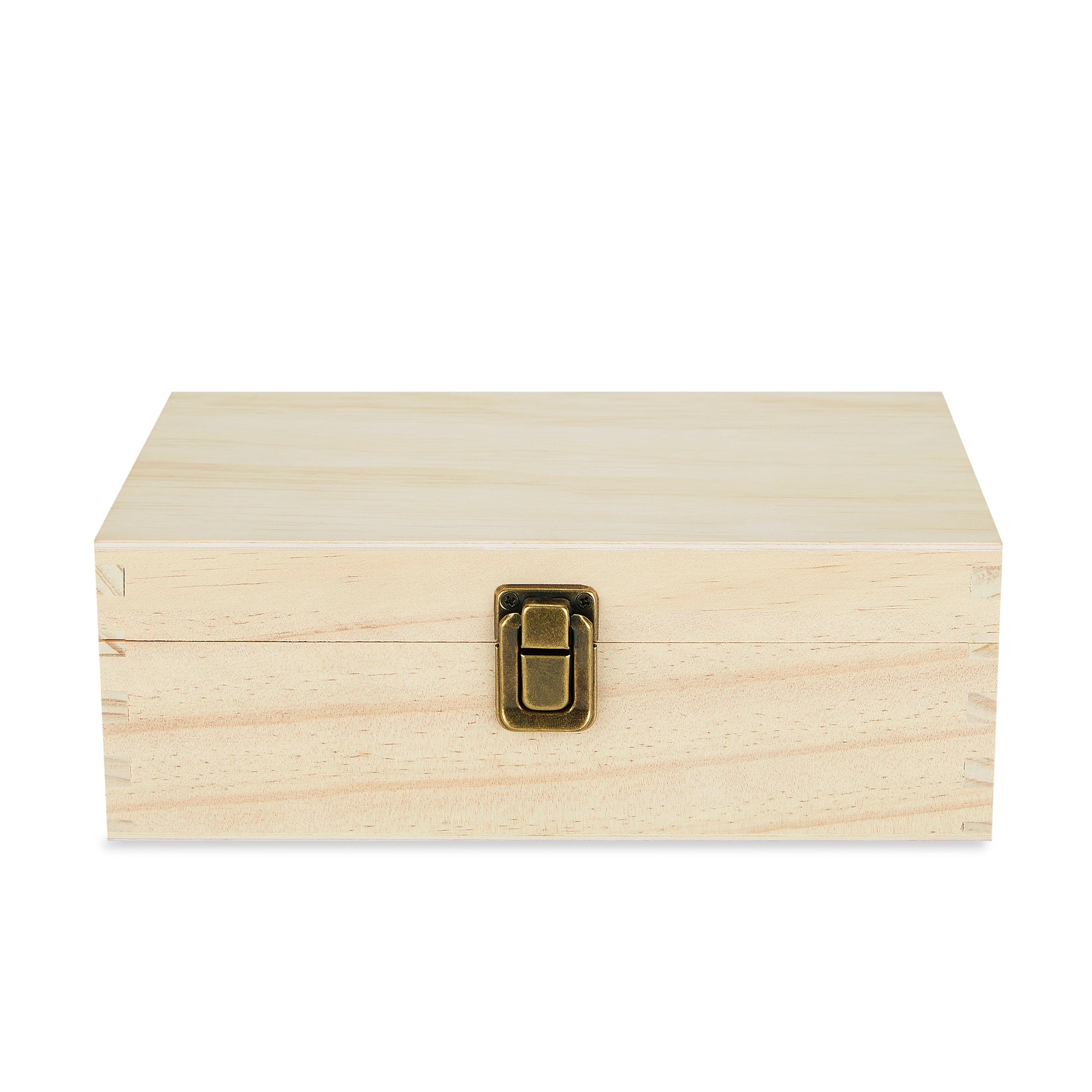 unfinished natural, pine wood memory box laser blank - medium size