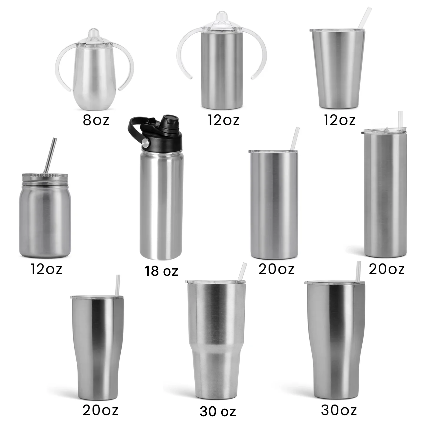 Stainless Steel Tumbler 10 Pack