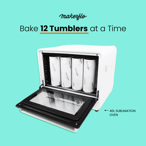 sublimation oven, 40lL, bake 12 20oz skinny tumblers at a time