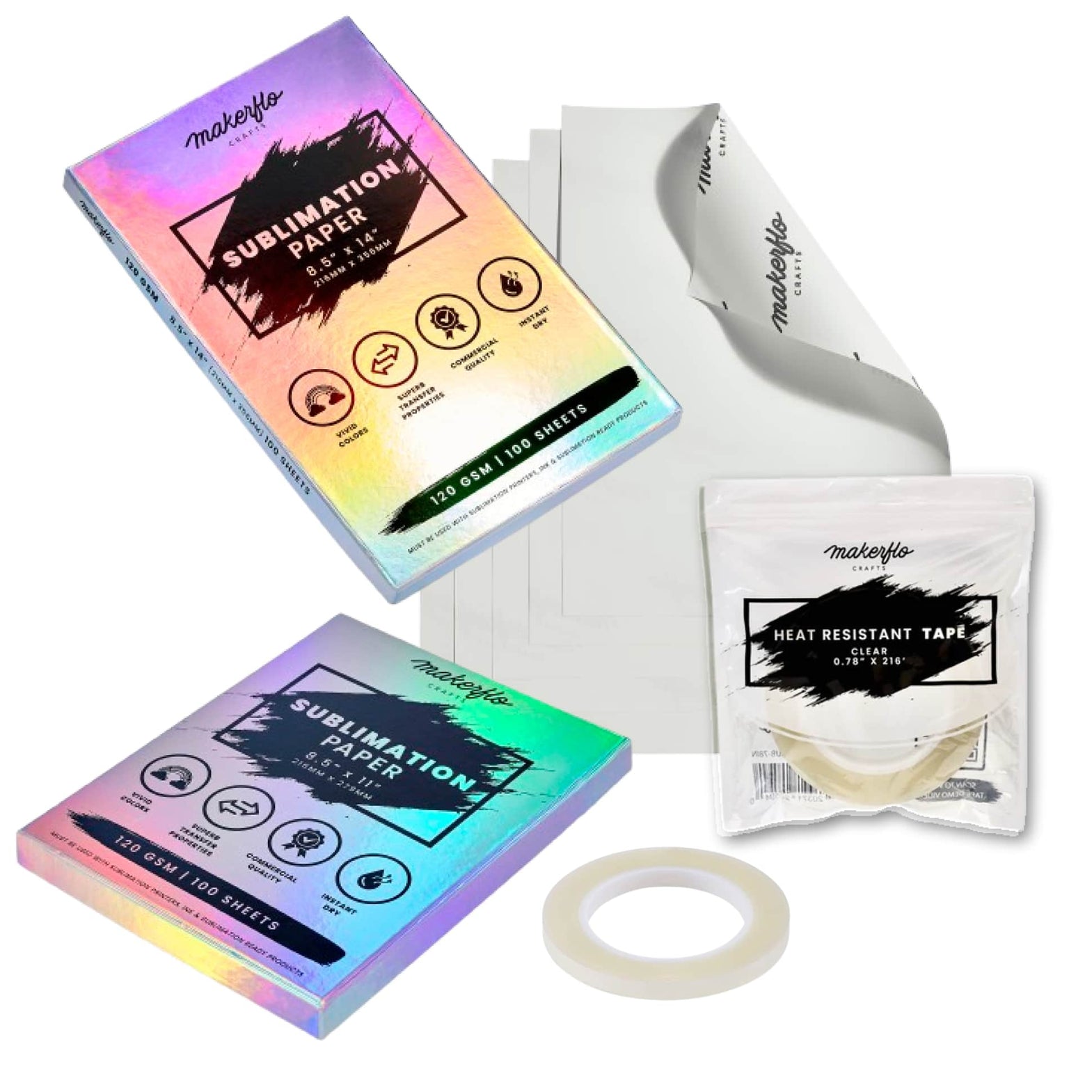 sublimation printing paper & tape set