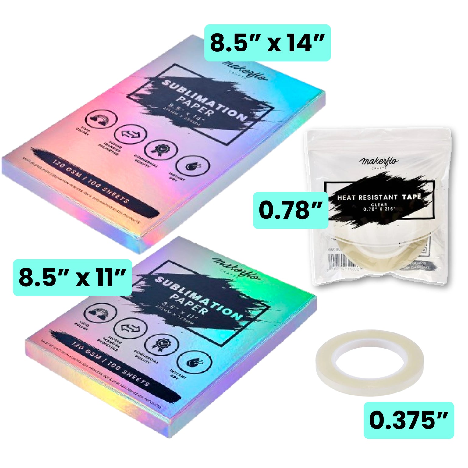 sublimation printing paper and heat tape