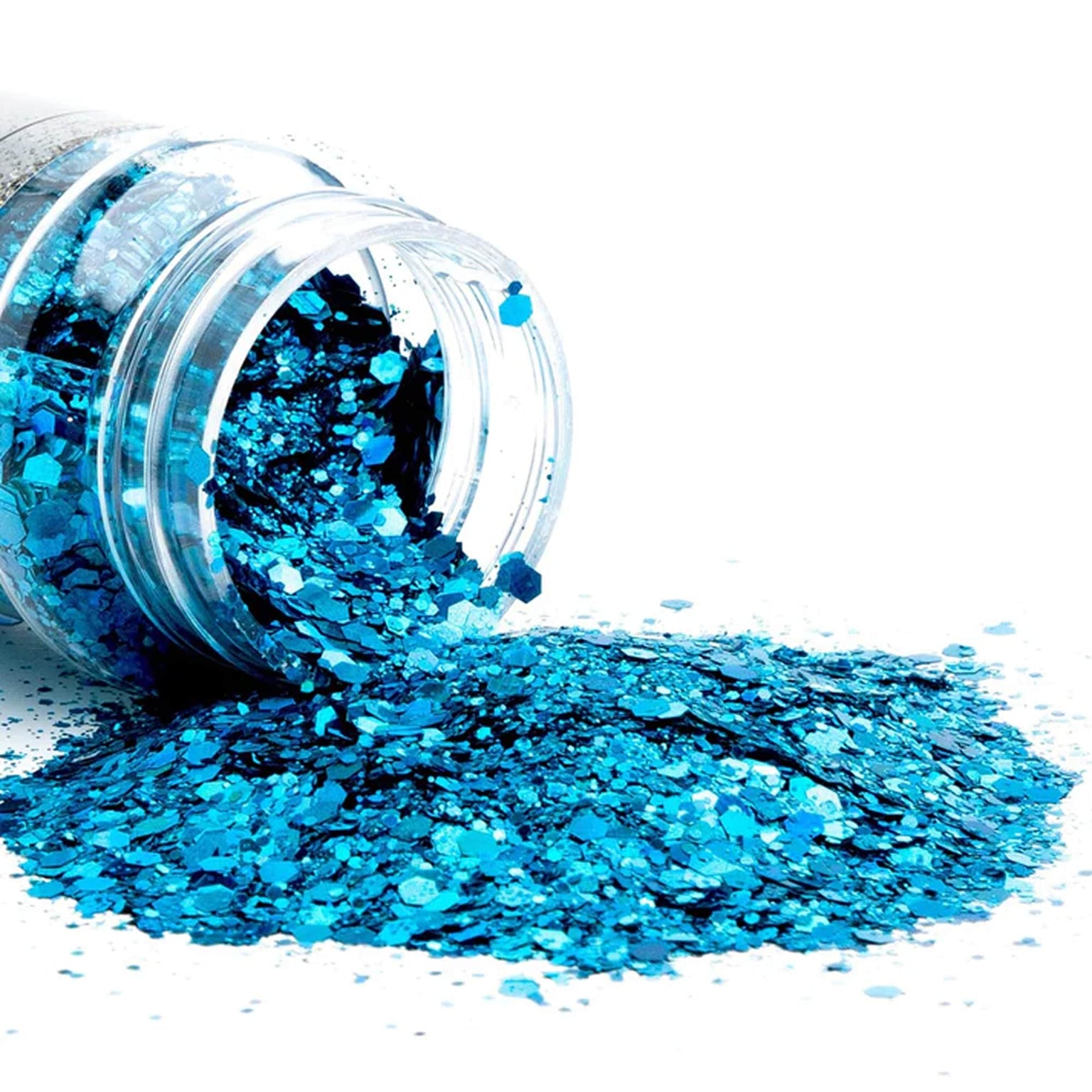 turquoise blue glitter, chunky holo glitter